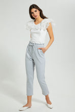 تنزيل الصورة على معرض الصور، Redtag-White-Ruffle-Neck-And-Sleeve-Top-Tops-Women's-