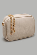 Load image into Gallery viewer, Redtag-White-Croc-Textured-Crossbody-Bag-Cross-Body-Bags-Girls-