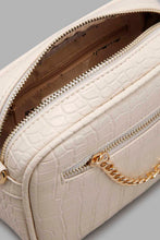 Load image into Gallery viewer, Redtag-White-Croc-Textured-Crossbody-Bag-Cross-Body-Bags-Girls-