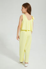 Load image into Gallery viewer, Redtag-Yellow-Frilled-Jumpsuit-Colour:Yellow,-Filter:Girls-(2-to-8-Yrs),-Girls-Jumpsuits,-New-In,-New-In-GIR,-Non-Sale,-S22B,-Section:Kidswear-Girls-2 to 8 Years