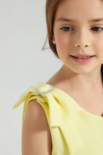 Load image into Gallery viewer, Redtag-Yellow-Frilled-Jumpsuit-Colour:Yellow,-Filter:Girls-(2-to-8-Yrs),-Girls-Jumpsuits,-New-In,-New-In-GIR,-Non-Sale,-S22B,-Section:Kidswear-Girls-2 to 8 Years