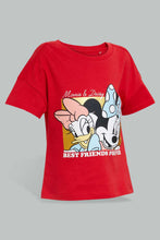 تنزيل الصورة على معرض الصور، Redtag-Red-Minnie-And-Daisey-Printed-T-Shirt-All-Over-Prints-Infant-Girls-3 to 24 Months