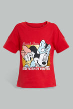 تنزيل الصورة على معرض الصور، Redtag-Red-Minnie-And-Daisey-Printed-T-Shirt-All-Over-Prints-Infant-Girls-3 to 24 Months