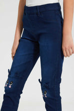 تنزيل الصورة على معرض الصور، Redtag-Dk-Wash-Skinny-Jeggings-With-Bunny-Jeggings-Senior-Girls-9 to 14 Years