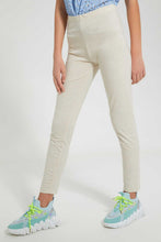 Load image into Gallery viewer, Redtag-Beige-Basic-Legging-Leggings-Senior-Girls-9 to 14 Years