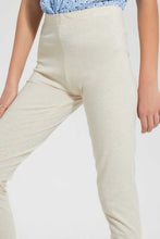Load image into Gallery viewer, Redtag-Beige-Basic-Legging-Leggings-Senior-Girls-9 to 14 Years