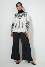 Load image into Gallery viewer, Redtag-White-Aztec-PrinT-Shirt-Blouses-Women's-