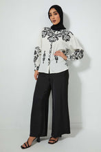 Load image into Gallery viewer, Redtag-White-Aztec-PrinT-Shirt-Blouses-Women's-