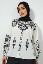 Load image into Gallery viewer, Redtag-White-Aztec-PrinT-Shirt-Blouses-Women's-