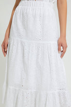 Load image into Gallery viewer, Redtag-White-Allover-Schiffli-Skirt-Skirts-Women's-
