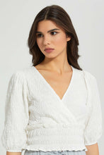 تنزيل الصورة على معرض الصور، Redtag-White-Puff-Sleeve-Top-Tops-Women's-