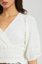 تنزيل الصورة على معرض الصور، Redtag-White-Puff-Sleeve-Top-Tops-Women's-