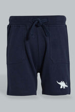 Load image into Gallery viewer, Redtag-Navy-Active-Shorts-With-Placement-Print-Colour:Navy,-Filter:Infant-Boys-(3-to-24-Mths),-Infant-Boys-Shorts,-New-In,-New-In-INB,-Non-Sale,-S22B,-Section:Kidswear,-TBL-Infant-Boys-3 to 24 Months