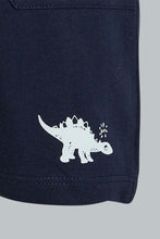 Load image into Gallery viewer, Redtag-Navy-Active-Shorts-With-Placement-Print-Colour:Navy,-Filter:Infant-Boys-(3-to-24-Mths),-Infant-Boys-Shorts,-New-In,-New-In-INB,-Non-Sale,-S22B,-Section:Kidswear,-TBL-Infant-Boys-3 to 24 Months
