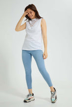 Load image into Gallery viewer, Redtag-White-Lace-Yoke-Detail-Top-Blouses-Women's-