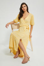 Load image into Gallery viewer, Redtag-Lilac-Floral-Print-Wrap-Midi-Dress-Dresses-Women's-