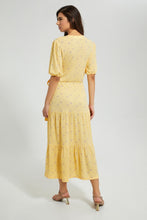 Load image into Gallery viewer, Redtag-Lilac-Floral-Print-Wrap-Midi-Dress-Dresses-Women's-