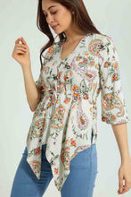 Load image into Gallery viewer, Redtag-Placement-Paisley-Print-Asymmetric-Blouse-Blouses-Women's-