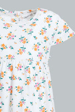 تنزيل الصورة على معرض الصور، Redtag-Mint-Floral-Printed-Tierd-Dress-Dresses-Infant-Girls-3 to 24 Months