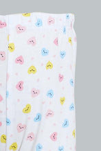 تنزيل الصورة على معرض الصور، Redtag-Pink-Heart-Printed-Pyjama-Set-Pyjama-Sets-Infant-Girls-3 to 24 Months