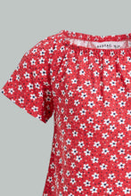 تنزيل الصورة على معرض الصور، Redtag-Red-Flower-Aop-Fashion-Tee-Colour:Red,-Filter:Infant-Girls-(3-to-24-Mths),-Infant-Girls-T-Shirts,-New-In,-New-In-ING,-Non-Sale,-S22B,-Section:Kidswear-Infant-Girls-3 to 24 Months