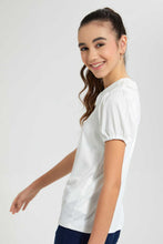تنزيل الصورة على معرض الصور، Redtag-White-Peter-Pan-Rib-Top-Plain-Senior-Girls-9 to 14 Years