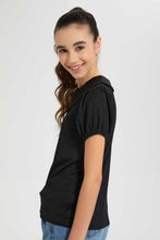 تنزيل الصورة على معرض الصور، Redtag-Grey-Melange-Peter-Pan-Rib-Top-Plain-Senior-Girls-9 to 14 Years