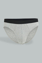 Load image into Gallery viewer, Redtag-Navy-&-Grey-Mel-2-Pack-Briefs-Briefs-Men's-
