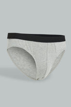 Load image into Gallery viewer, Redtag-Navy-&-Grey-Mel-2-Pack-Briefs-Briefs-Men's-