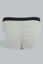Load image into Gallery viewer, Redtag-Navy-&-Grey-Mel-2-Pack-Briefs-Briefs-Men's-