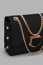 تنزيل الصورة على معرض الصور، Redtag-Black-Clutch-Bag-With-Lock-Clutches-Women-
