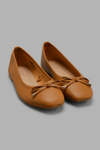 تنزيل الصورة على معرض الصور، Redtag-Tan-Ballerina-With-Bow-Trim-Ballerinas-Women's-