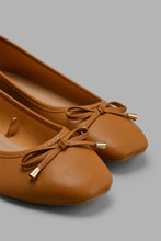 تنزيل الصورة على معرض الصور، Redtag-Tan-Ballerina-With-Bow-Trim-Ballerinas-Women's-