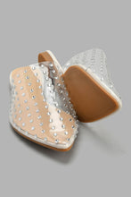 Load image into Gallery viewer, Redtag-Silver-Dimante-Mule-Mules-Women's-