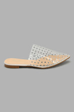 Load image into Gallery viewer, Redtag-Silver-Dimante-Mule-Mules-Women's-