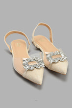 Load image into Gallery viewer, Redtag-Natural-Slingback-With-Embellishment-Mules-Women's-