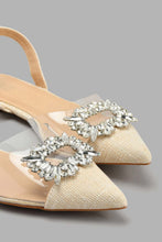Load image into Gallery viewer, Redtag-Natural-Slingback-With-Embellishment-Mules-Women's-