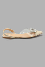 Load image into Gallery viewer, Redtag-Natural-Slingback-With-Embellishment-Mules-Women's-