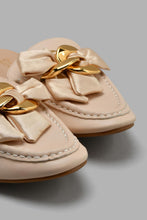 Load image into Gallery viewer, Redtag-Natural-Closed-Toe-Mule-With-Ribbon-Trim-Mules-Women's-