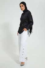 تنزيل الصورة على معرض الصور، Redtag-White-Button-Detail-Trouser-Trousers-Women's-