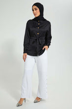 تنزيل الصورة على معرض الصور، Redtag-White-Button-Detail-Trouser-Trousers-Women's-