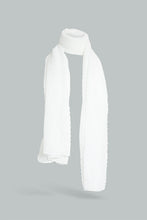 Load image into Gallery viewer, Redtag-White-Crinkled-Solid-Scarf-Scarves-Women-
