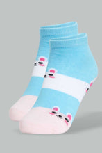 Load image into Gallery viewer, Redtag-Assorted-4Pk-Jacquard-Ankle-Socks-Ankle-Socks-Girls-2 to 8 Years