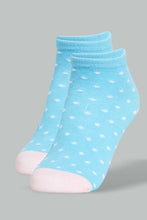 Load image into Gallery viewer, Redtag-Assorted-4Pk-Jacquard-Ankle-Socks-Ankle-Socks-Girls-2 to 8 Years