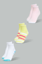 Load image into Gallery viewer, Redtag-Assorted-3Pk-Half-Terry-Sock-Full-Length-Socks-Girls-2 to 8 Years