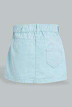 Load image into Gallery viewer, Redtag-Sky-Blue-Mock-Pocket-Plain-Skirt-Colour:Sky-Blue,-Filter:Infant-Girls-(3-to-24-Mths),-Infant-Girls-Skirts,-New-In,-New-In-ING,-Non-Sale,-S22B,-Section:Kidswear,-TBL-Infant-Girls-3 to 24 Months