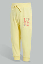 Load image into Gallery viewer, Redtag-Yellow-Placement-Print-Trackpant-Joggers-Infant-Girls-3 to 24 Months