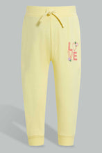 Load image into Gallery viewer, Redtag-Yellow-Placement-Print-Trackpant-Joggers-Infant-Girls-3 to 24 Months