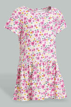 تنزيل الصورة على معرض الصور، Redtag-Pink-Floral-Printed-Sleeveless-Dress-Dresses-Infant-Girls-3 to 24 Months