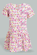 تنزيل الصورة على معرض الصور، Redtag-Pink-Floral-Printed-Sleeveless-Dress-Dresses-Infant-Girls-3 to 24 Months